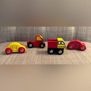 Wooden cars and trucks for Brio/Thomas wooden train railways.
